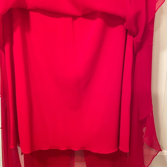 Mark Zunino Red 3-Piece Silk/Chiffon/Crepe Design Formal/Wedding/Holiday - Picture 6 of 7